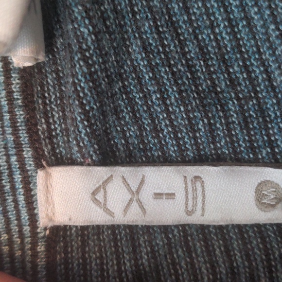 Axis silk and cotton blend long sleeve collared shirt size M blue striped light - Picture 3 of 10